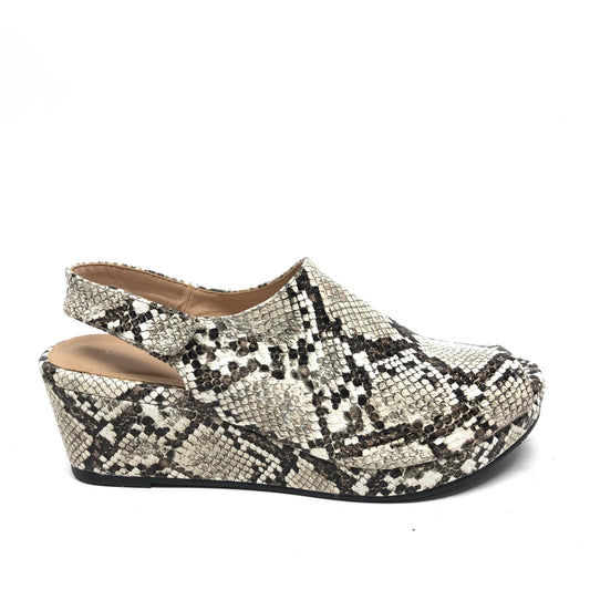 Snakeskin Print Shoes Heels Wedge Clothes Mentor, Size 7