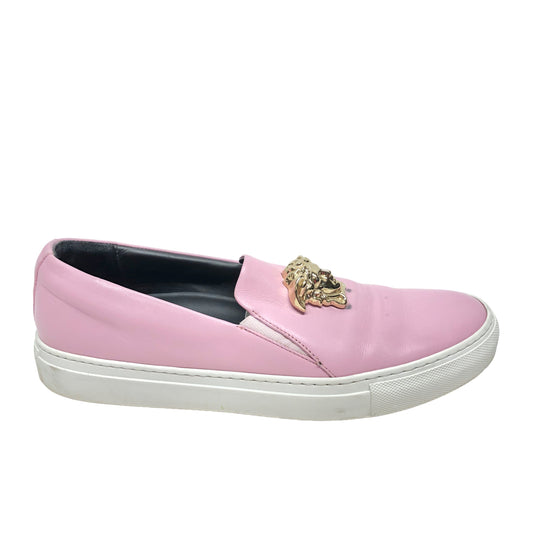 Pink & White Shoes Luxury Designer Versace, Size 10