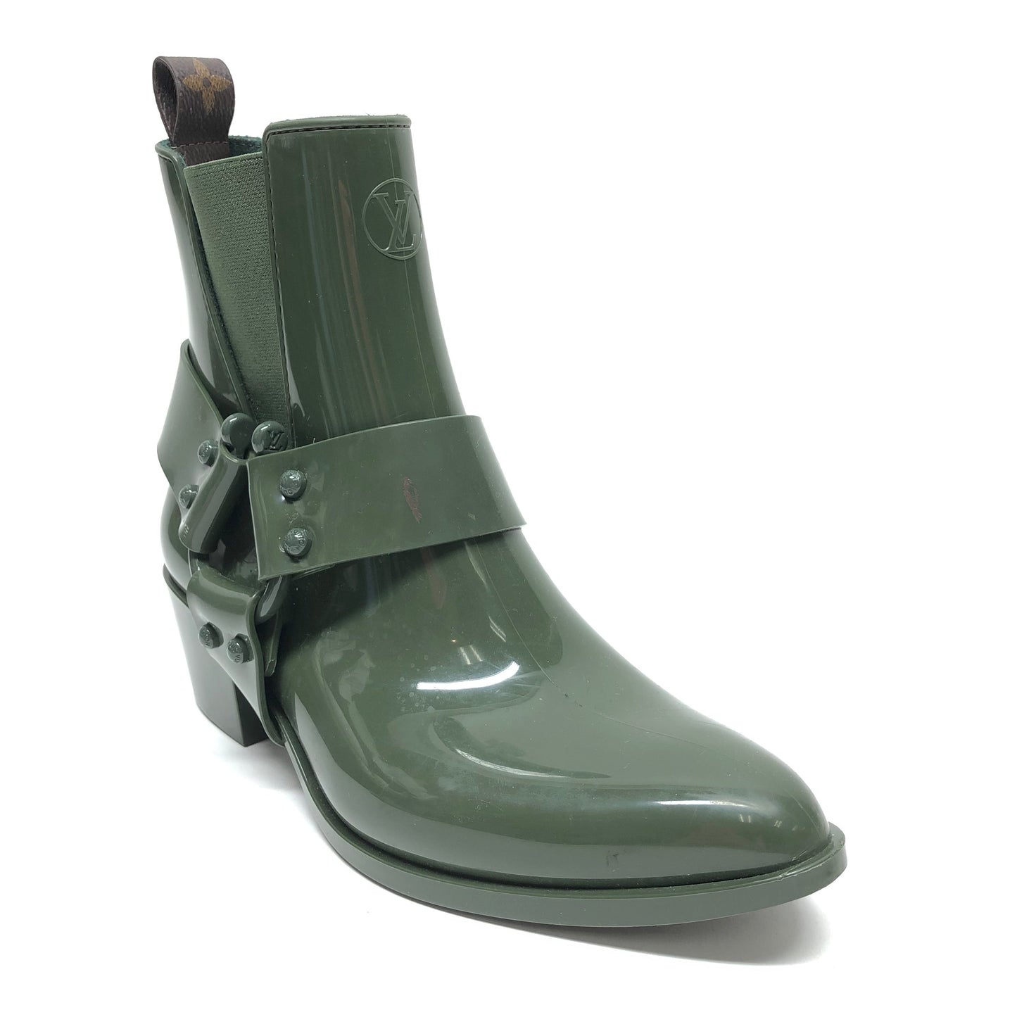 Green Boots Luxury Designer Louis Vuitton, Size 7.5