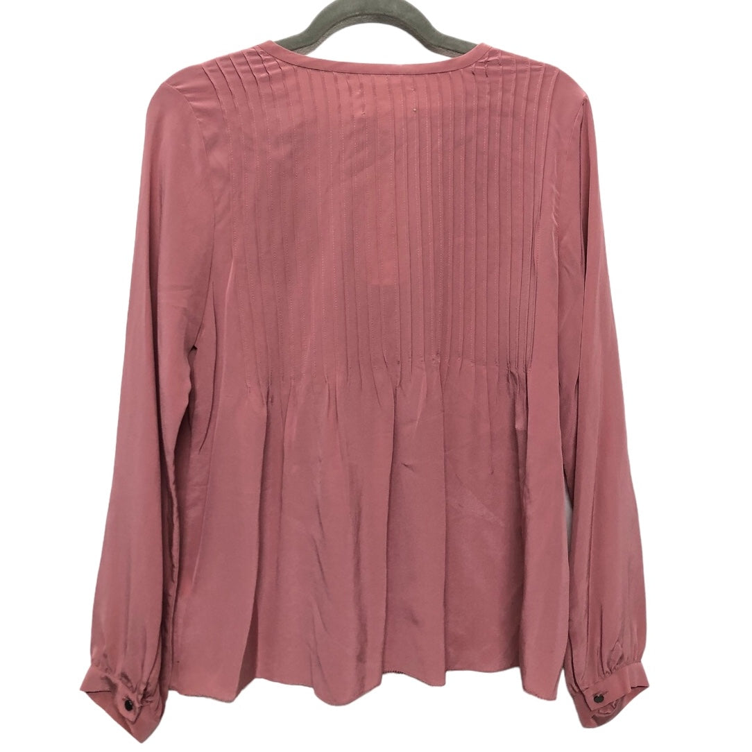 Pink Blouse Long Sleeve Nicole Miller, Size S
