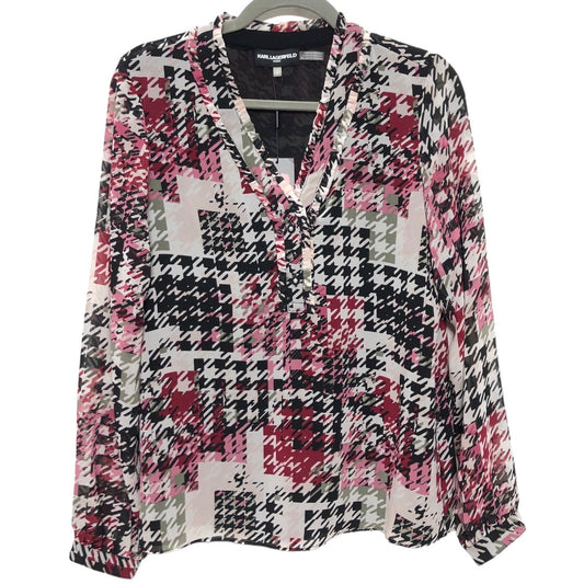 Multi-colored Blouse Long Sleeve Karl Lagerfeld, Size S