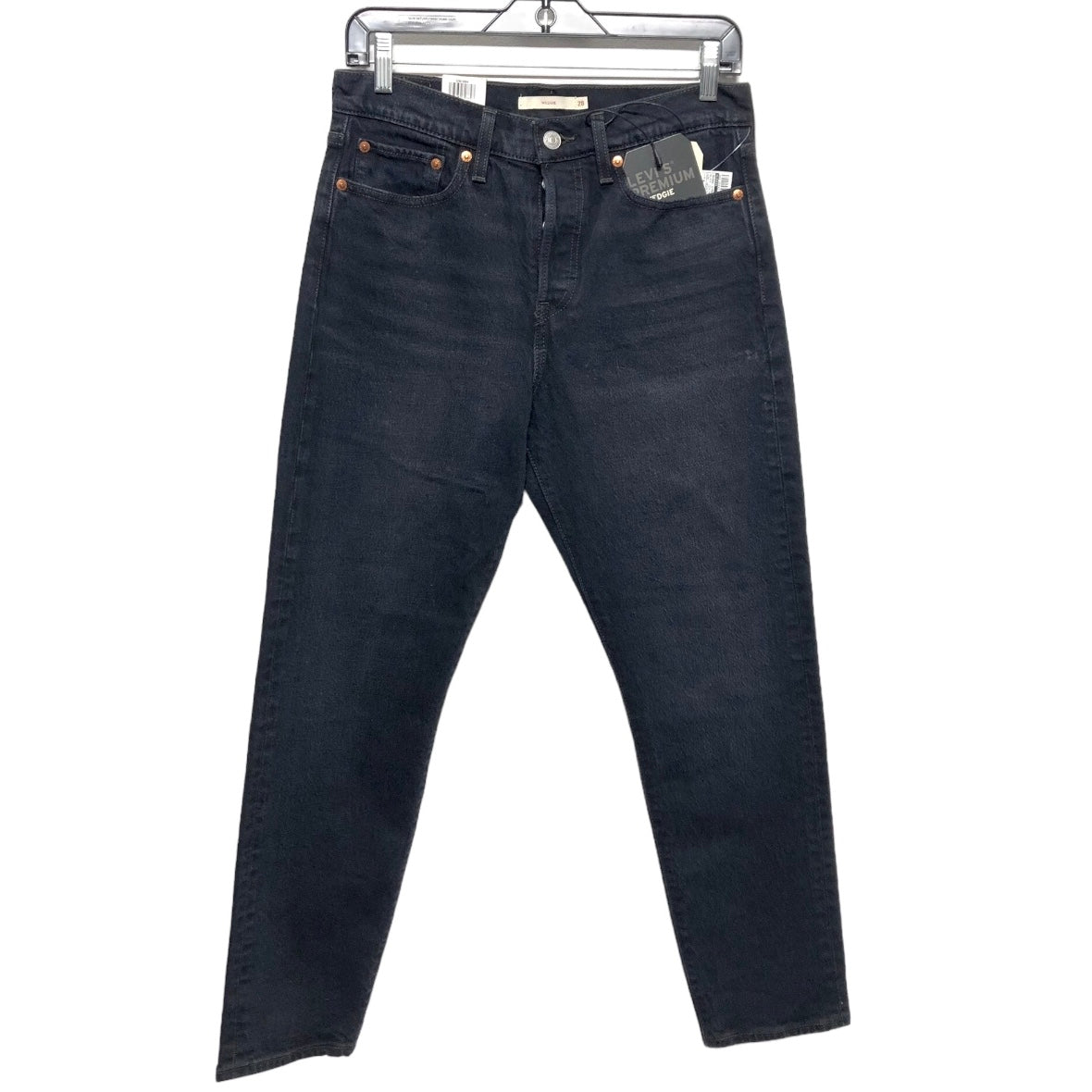 Black Denim Jeans Straight Levis, Size 6