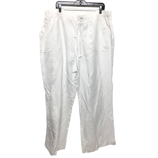 White Pants Wide Leg Ashley Stewart, Size 22