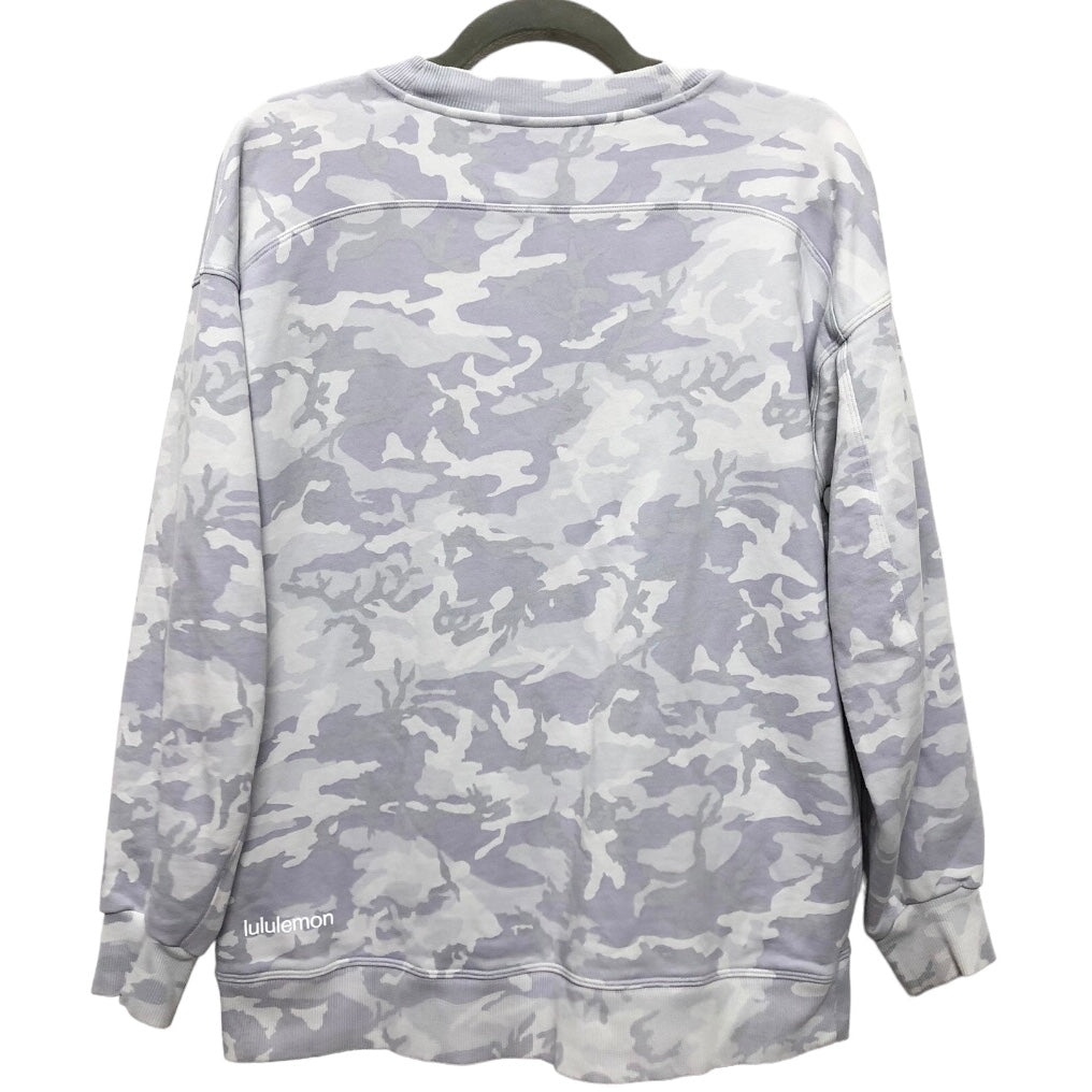 Camouflage Print Athletic Sweatshirt Crewneck Lululemon, Size M