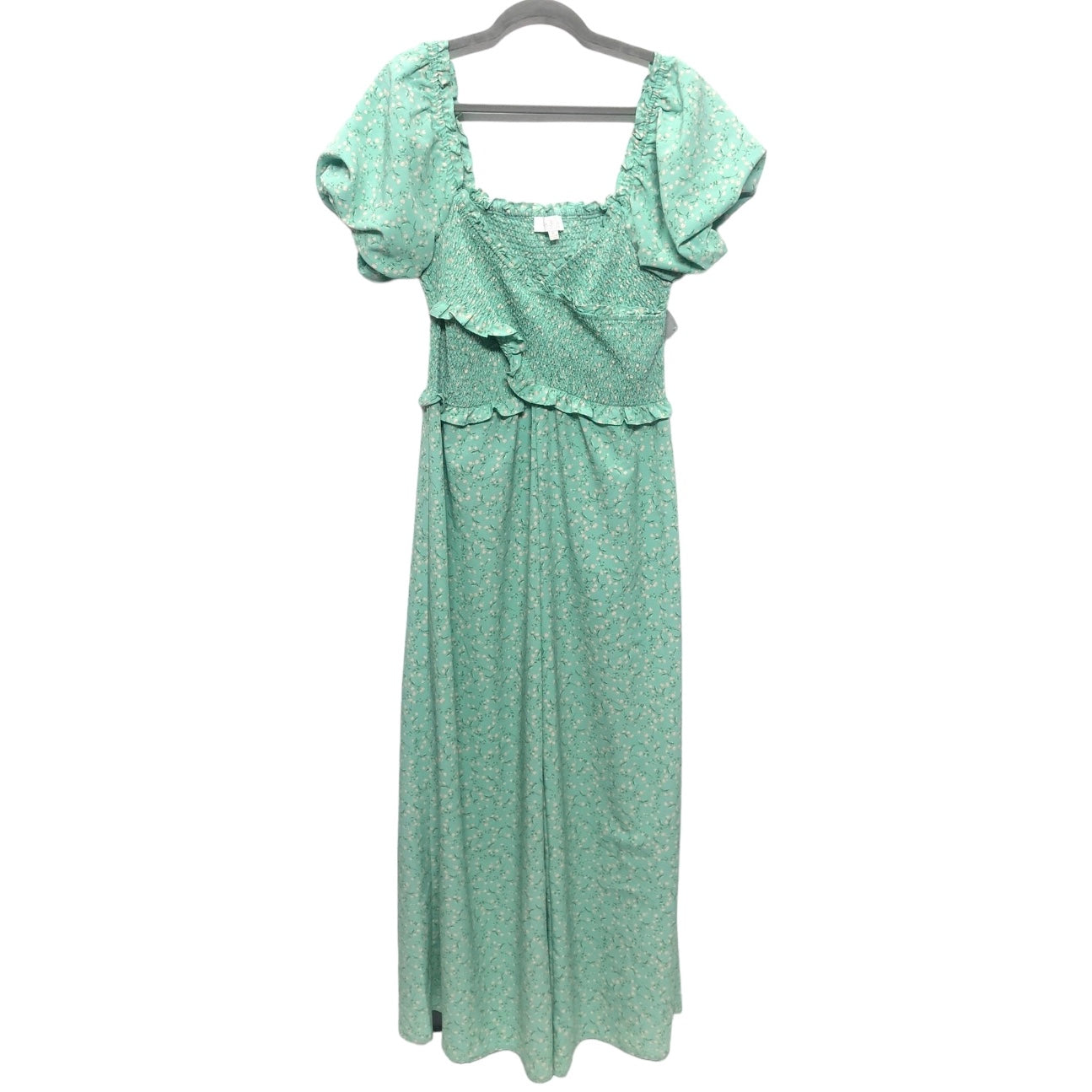 Green & White Jumpsuit Clothes Mentor, Size Xl