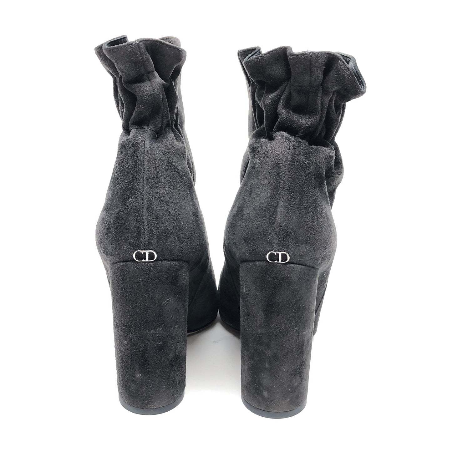 Grey Boots Ankle Heels Dior, Size 7