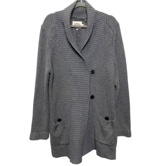 Sweater Cardigan By Ugg In Grey, Size: L