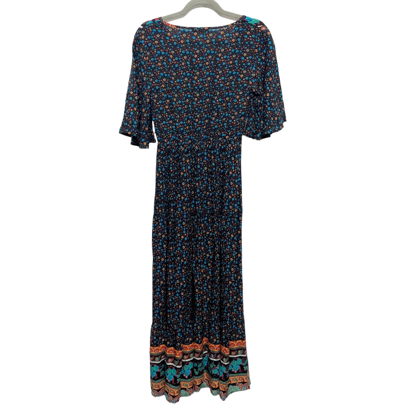 Dress Casual Midi By Clothes Mentor In Black & Blue, Size: S