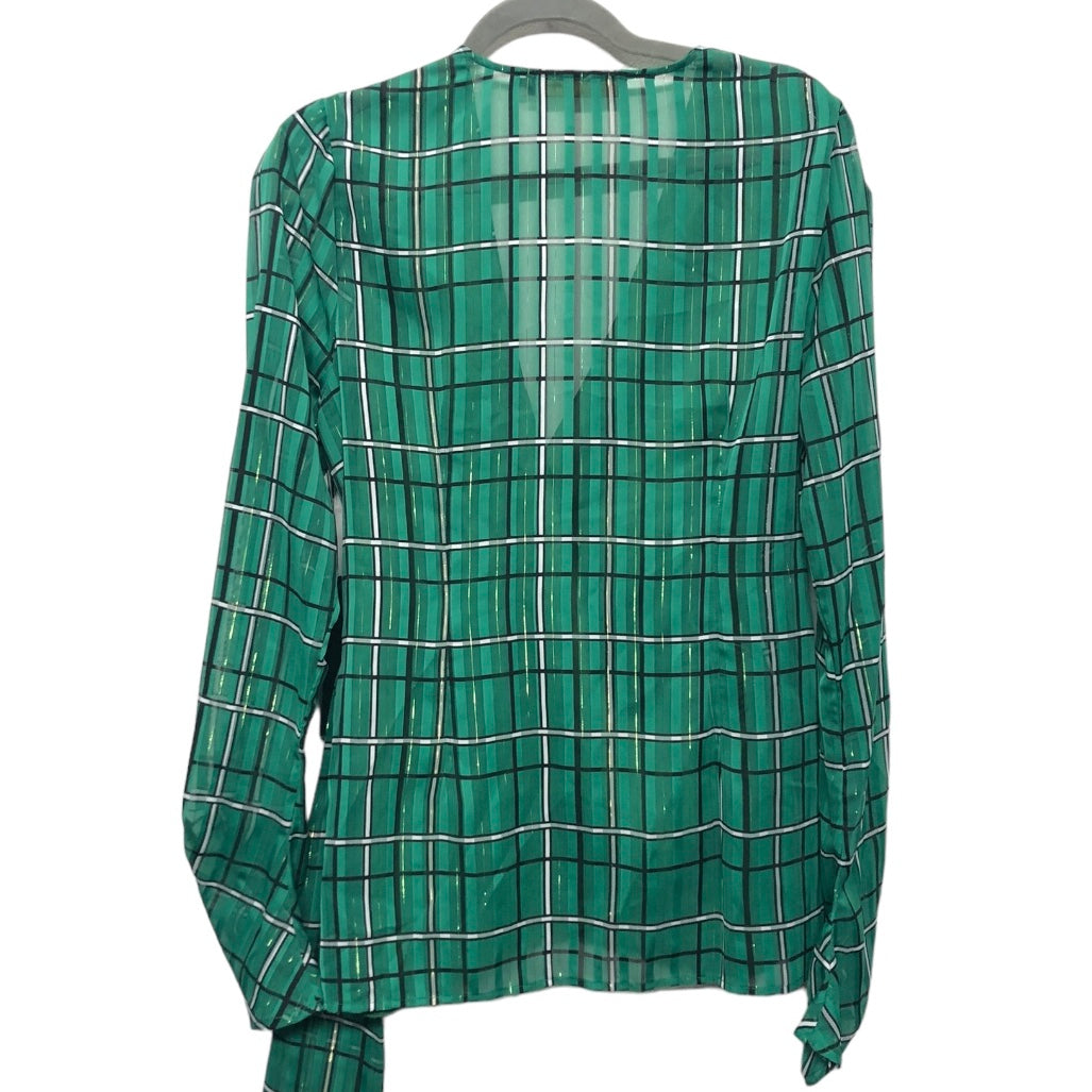 Blouse Long Sleeve By House Of Harlow In Green, Size: L