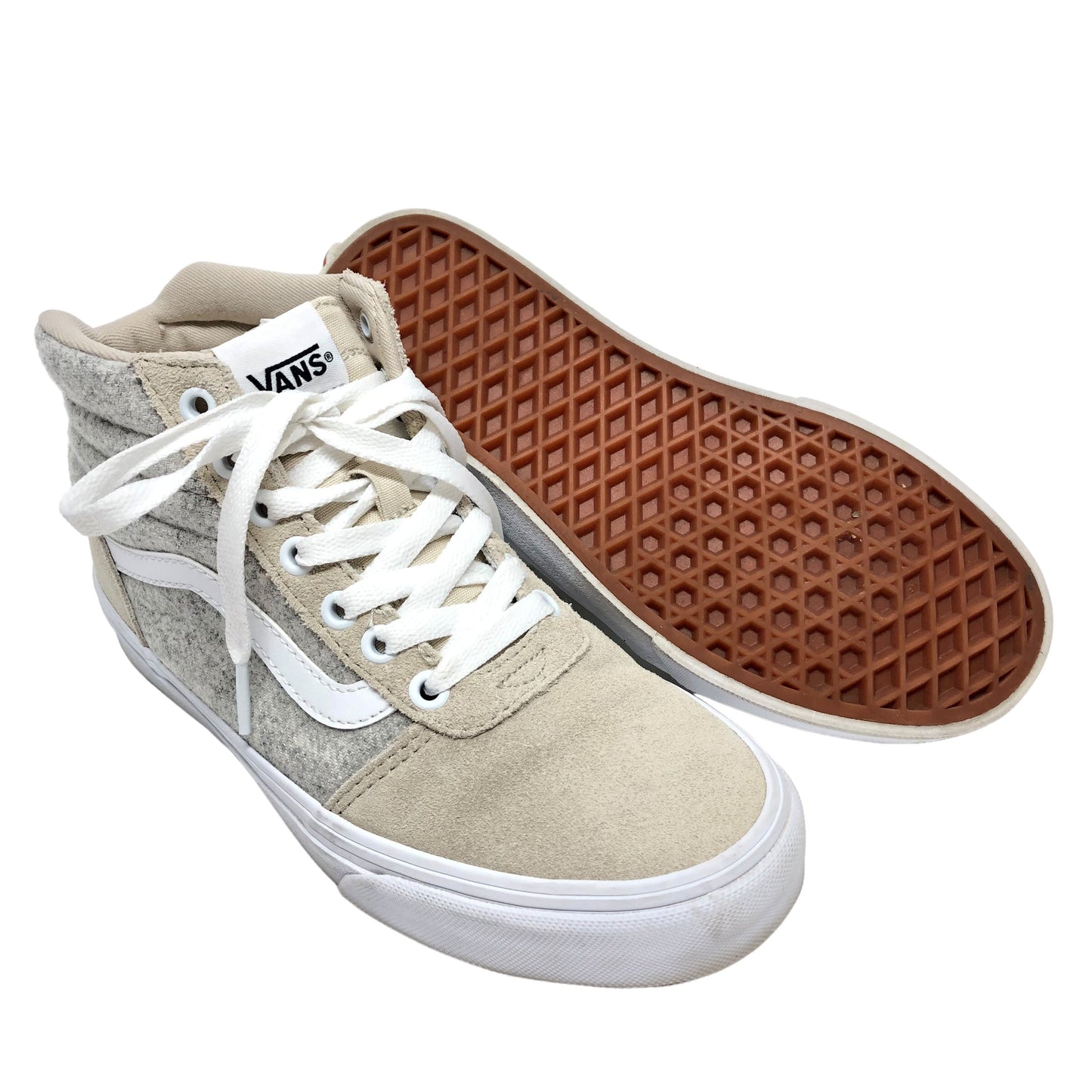 Shoes Sneakers By Vans In Beige, Size: 6.5