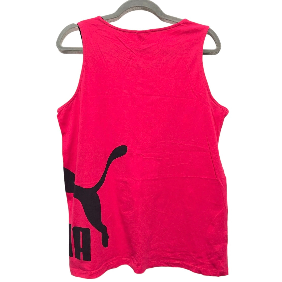 Athletic Tank Top By Puma In Black & Red, Size: M