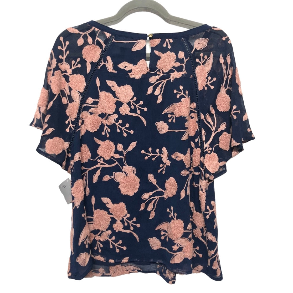 Top Short Sleeve By Maeve In Blue & Pink, Size: S