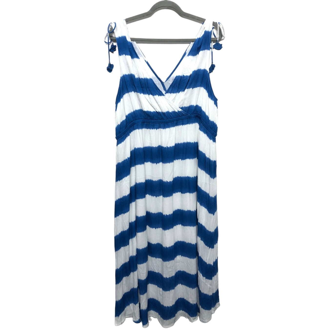 Dress Casual Midi By Tommy Bahama In Blue & White, Size: Xl