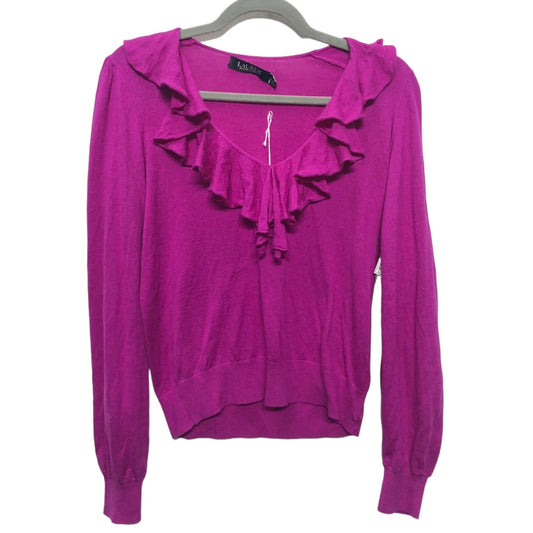 Sweater By Lauren By Ralph Lauren In Purple, Size: S