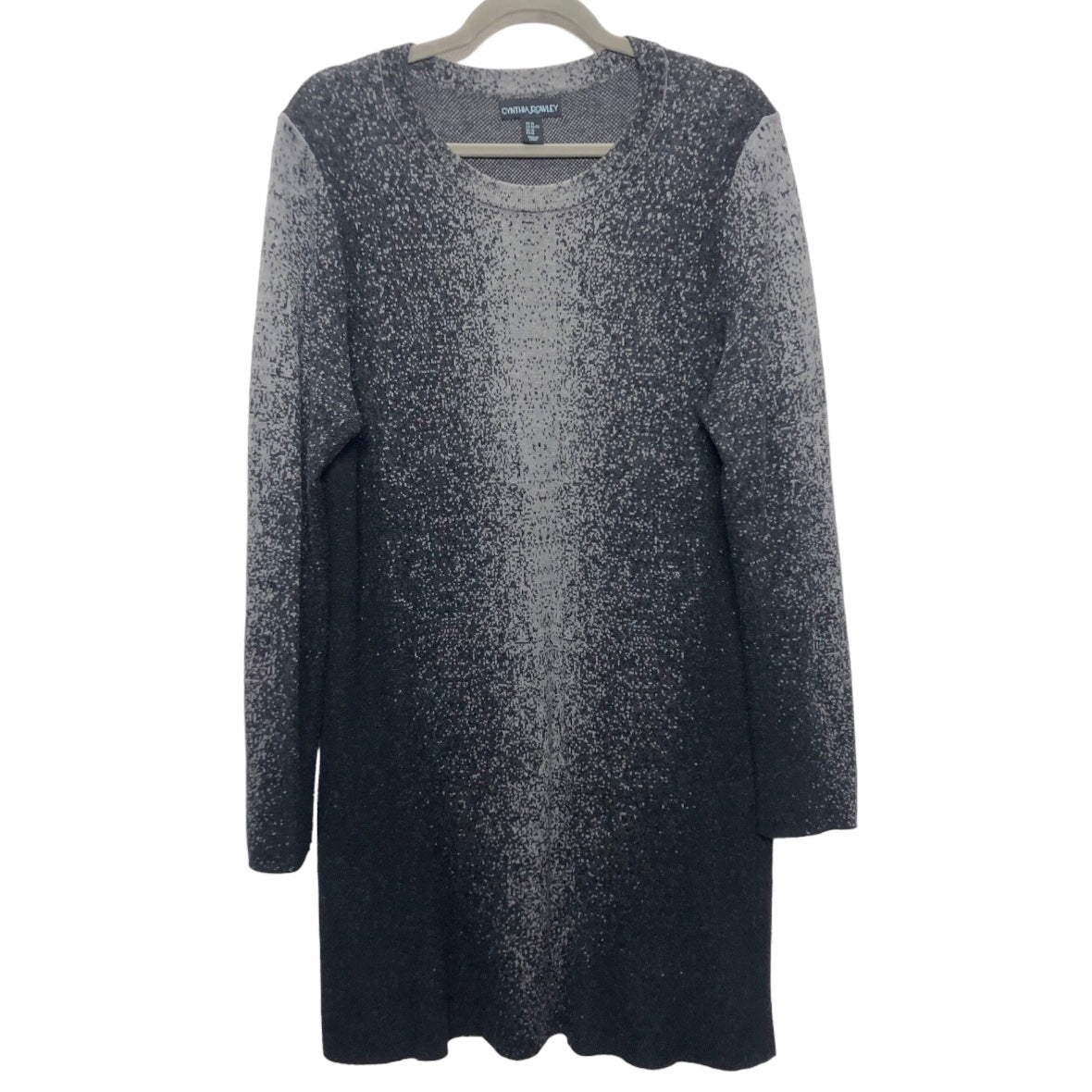 Dress Sweater By Cynthia Rowley In Black & Grey, Size: Xl