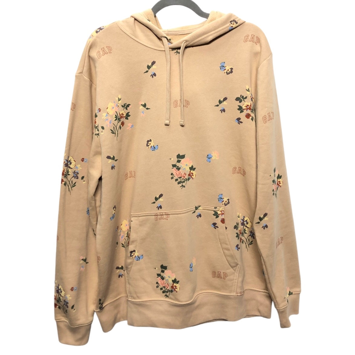 Sweatshirt Hoodie By Gap In Tan, Size: L