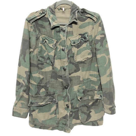 Jacket Utility By Free People In Camouflage Print, Size: S