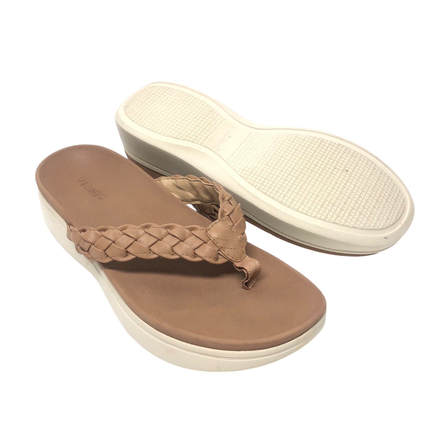 Sandals Flip Flops By Vionic In Tan, Size: 9