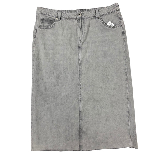 Skirt Midi By Divided In Grey Denim, Size: 16