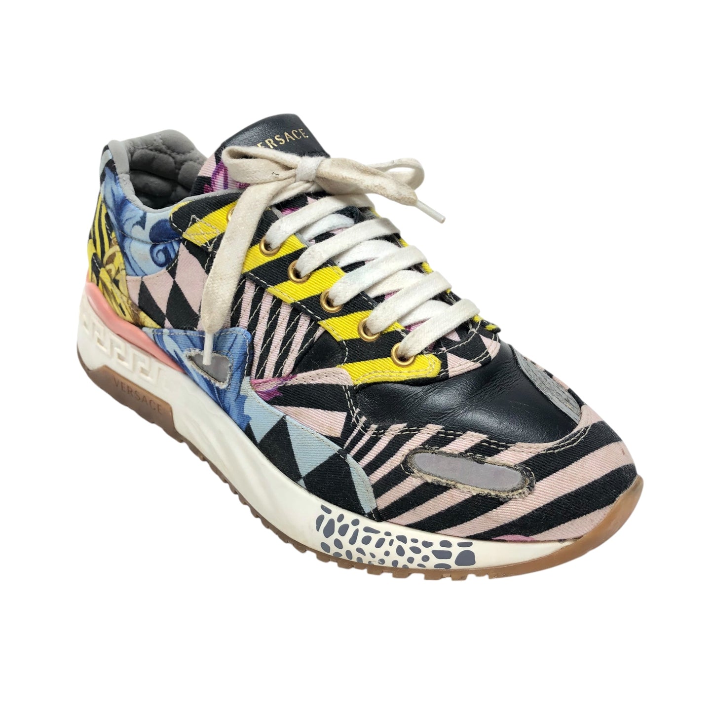 Shoes Luxury Designer By Versace In Multi-colored, Size: 8l