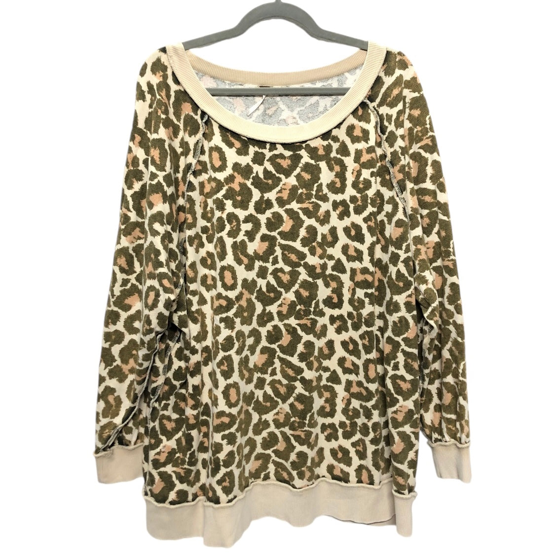 Sweatshirt Crewneck By Free People In Animal Print, Size: M