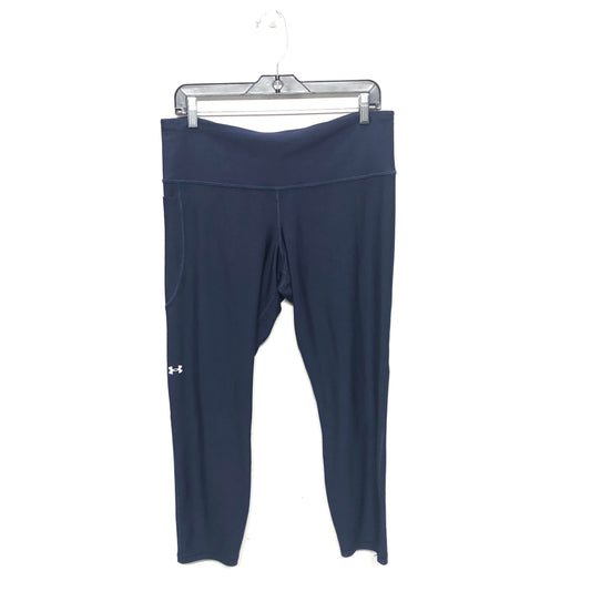 Athletic Leggings Capris By Under Armour In Navy, Size: Xl