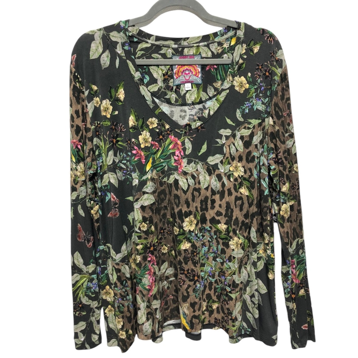 Top Long Sleeve By Johnny Was In Green, Size: L