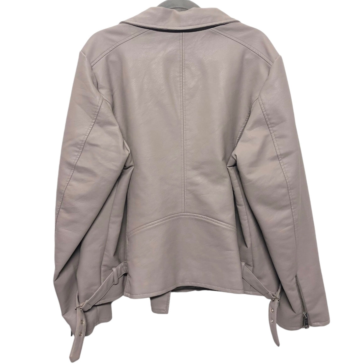 Jacket Moto By Ana In Grey, Size: 1x