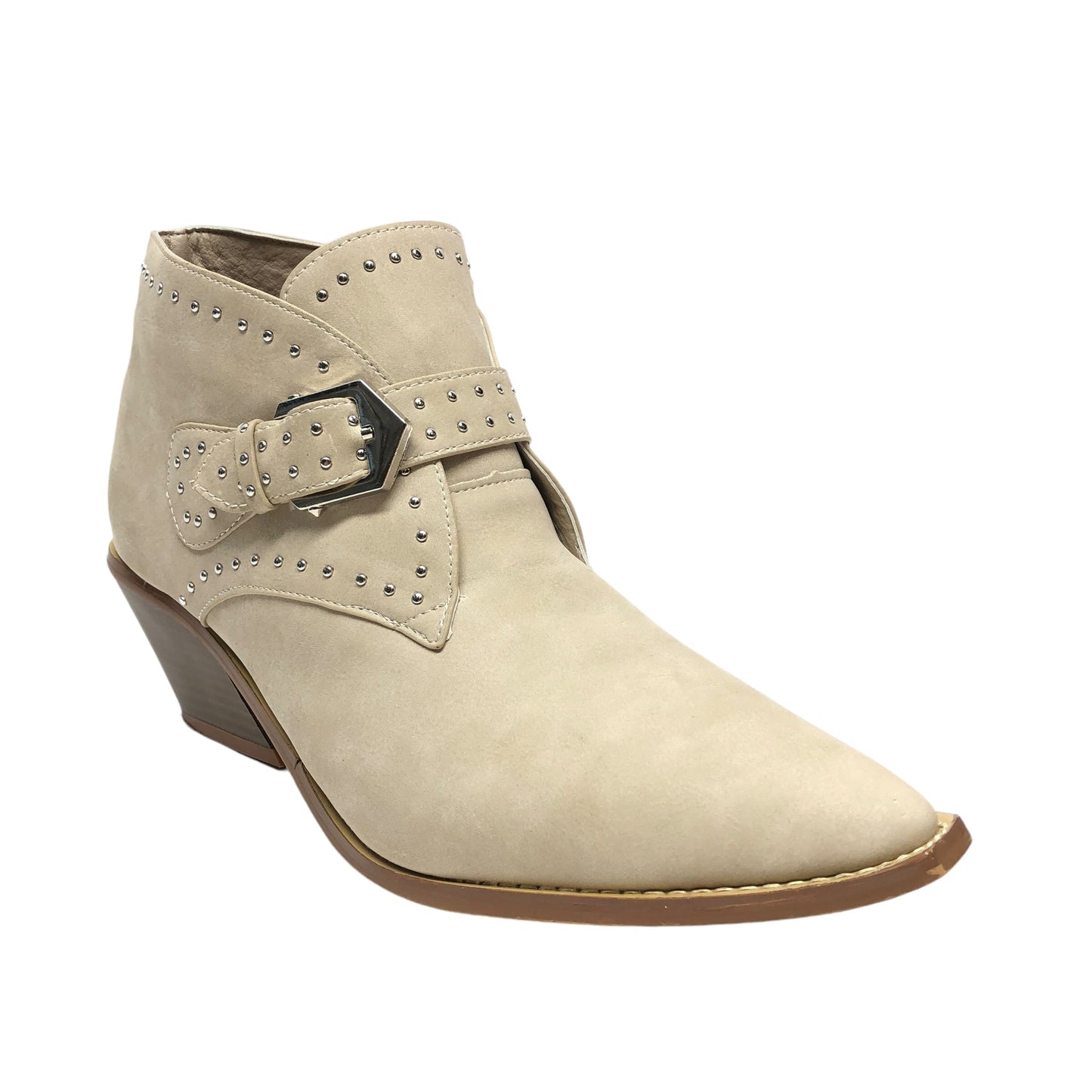 Boots Ankle Heels By Seven 7 In Cream, Size: 11