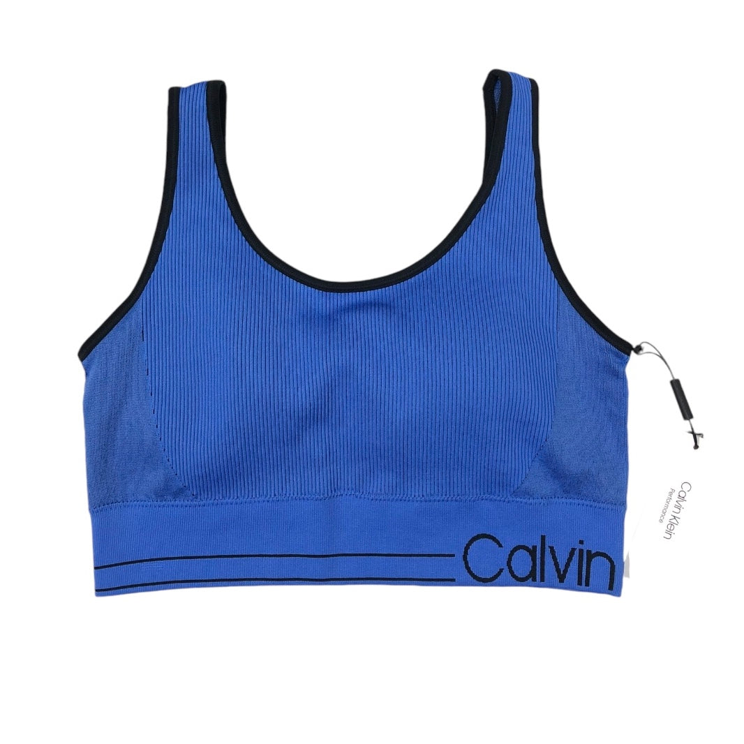 Athletic Bra By Calvin Klein Performance In Blue, Size: Xl