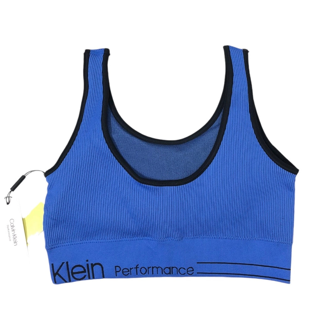 Athletic Bra By Calvin Klein Performance In Blue, Size: Xl