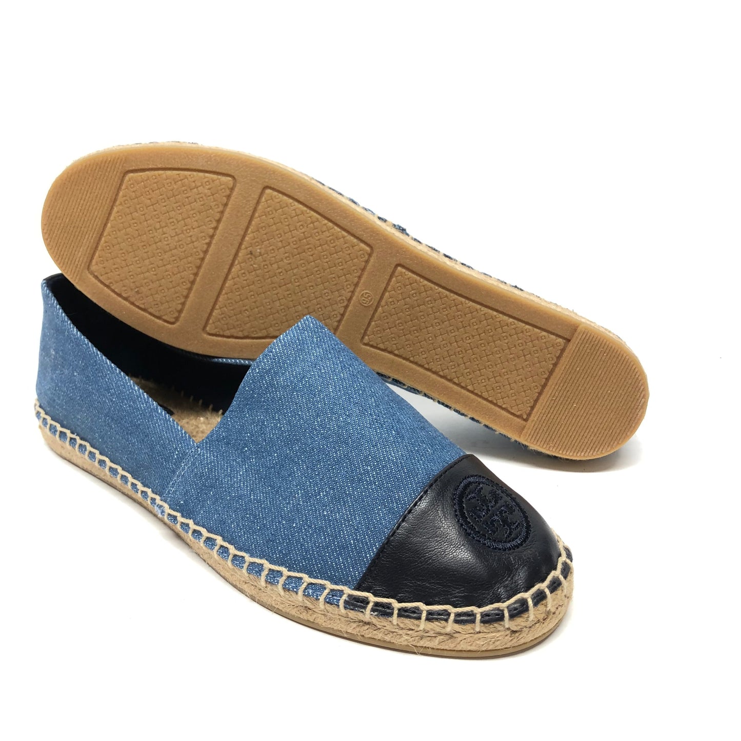 Shoes Designer By Tory Burch In Blue Denim, Size: 9.5