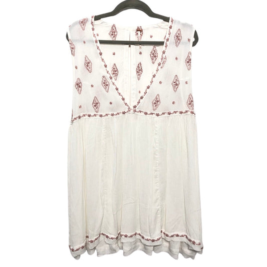 Tunic Sleeveless By Free People In Pink & White, Size: L