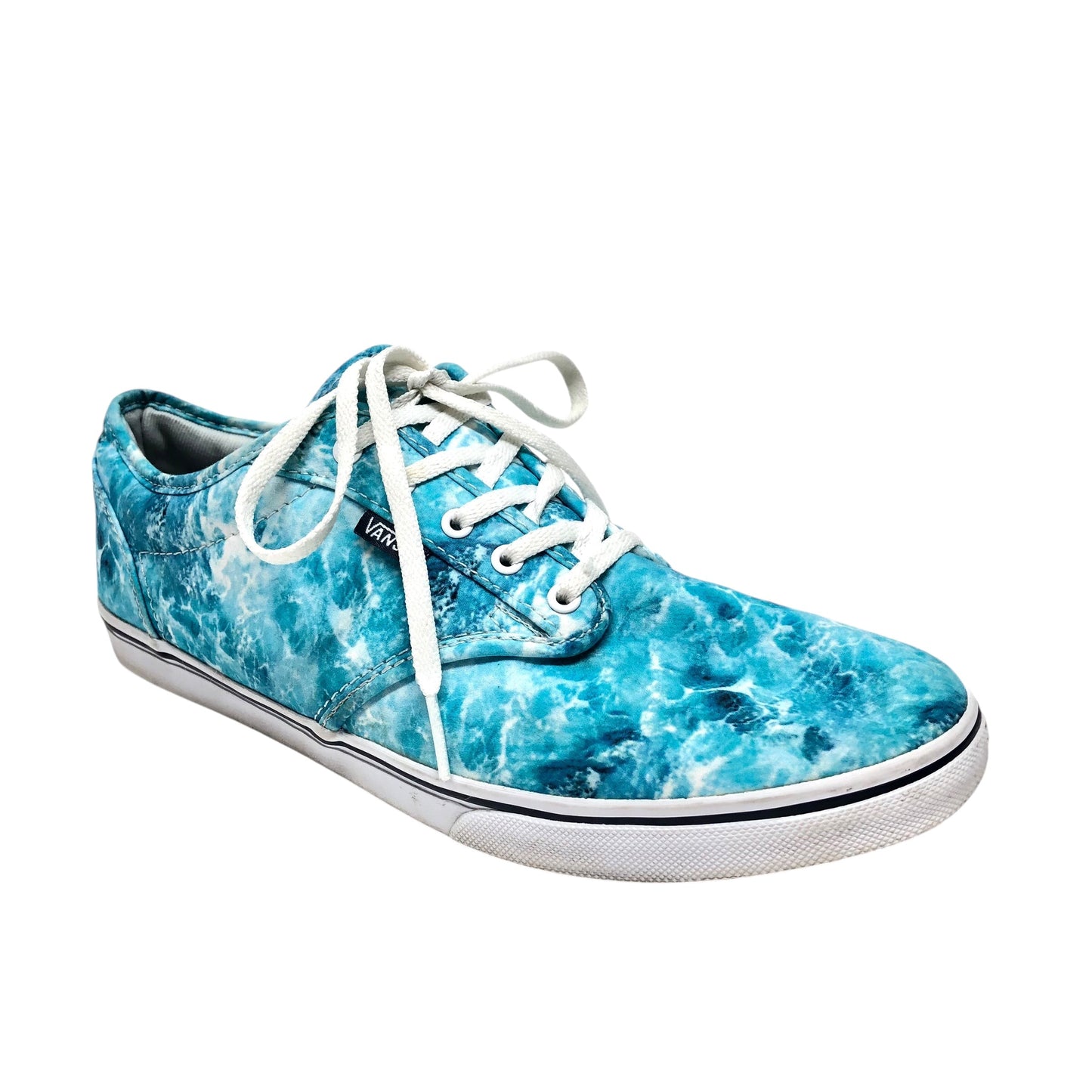 Shoes Sneakers By Vans In Blue & White, Size: 10