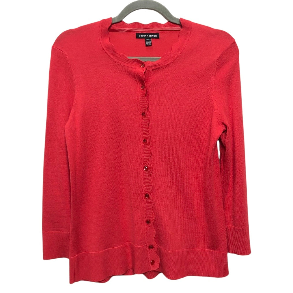 Cardigan By Cable And Gauge In Red, Size: S