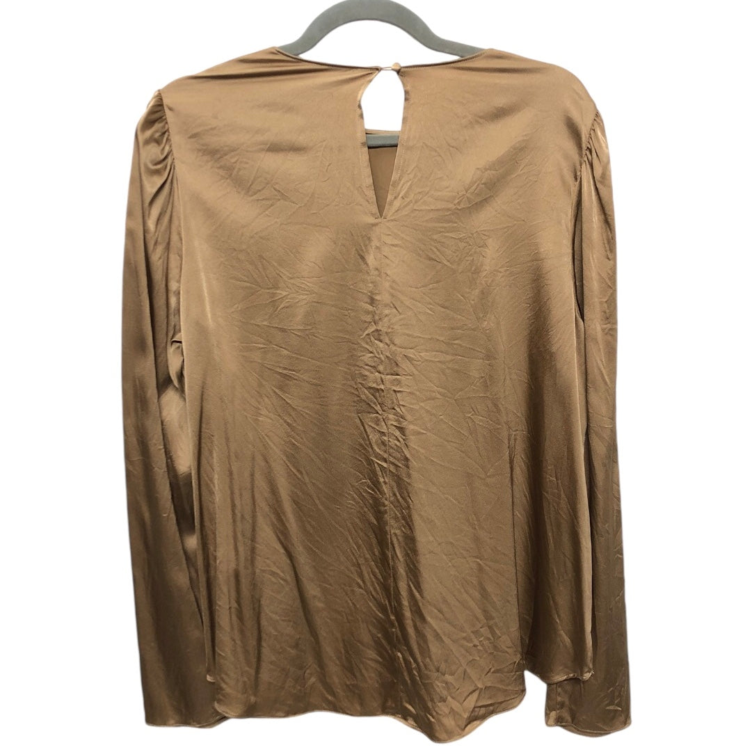 Blouse Long Sleeve By Antonio Melani In Tan, Size: L