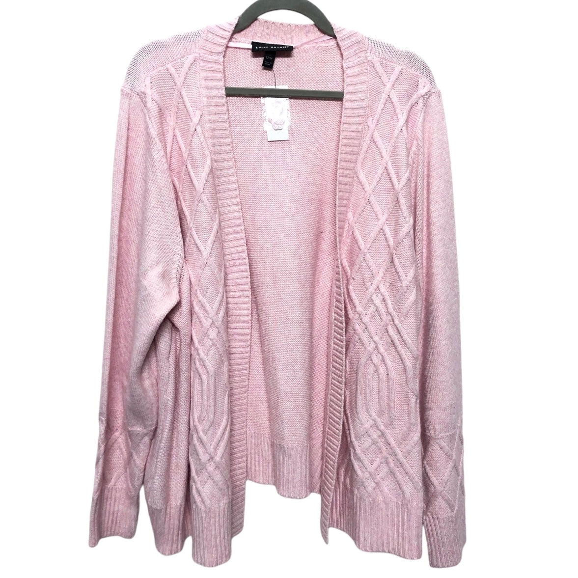 Sweater Cardigan By Lane Bryant In Pink, Size: 24