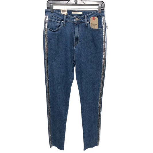 Jeans Skinny By Levis In Blue Denim, Size: 8