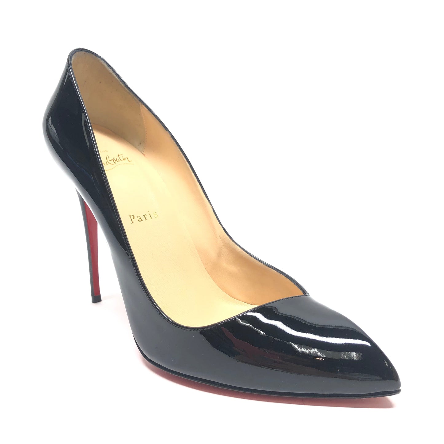 Shoes Luxury Designer By Christian Louboutin In Black, Size: 10.5