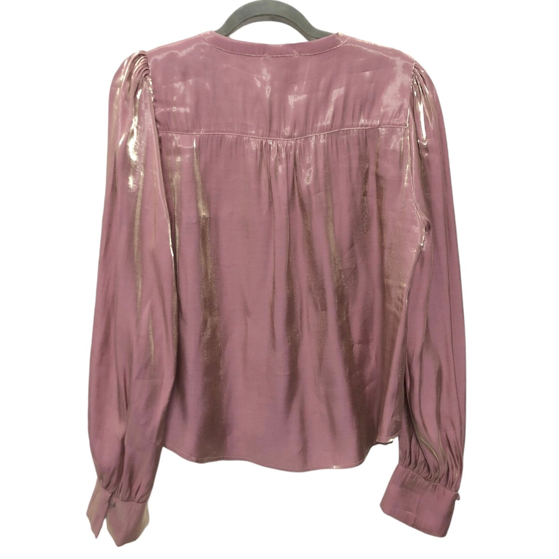 Blouse Long Sleeve By Evereve In Pink, Size: L