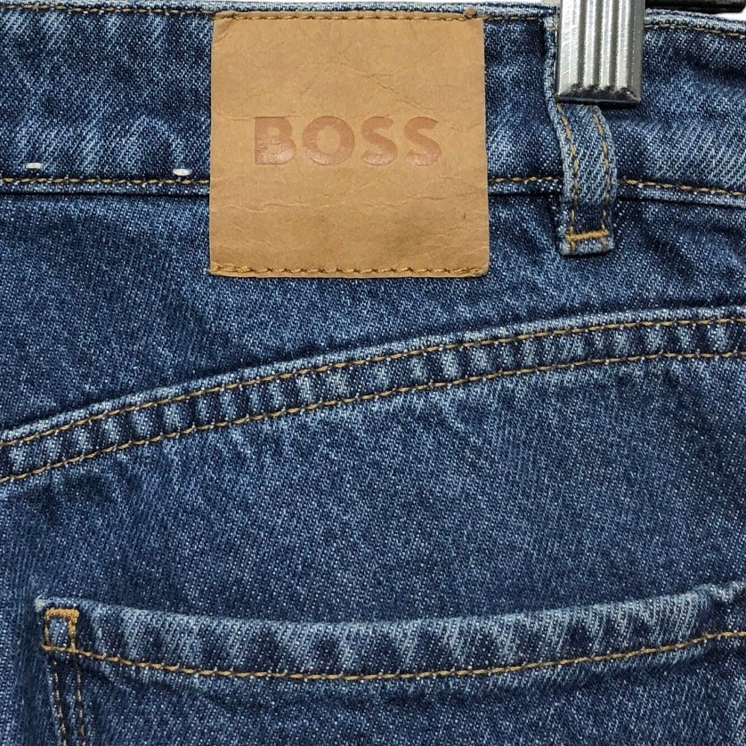 Jeans Straight By Hugo Boss In Blue Denim, Size: 4