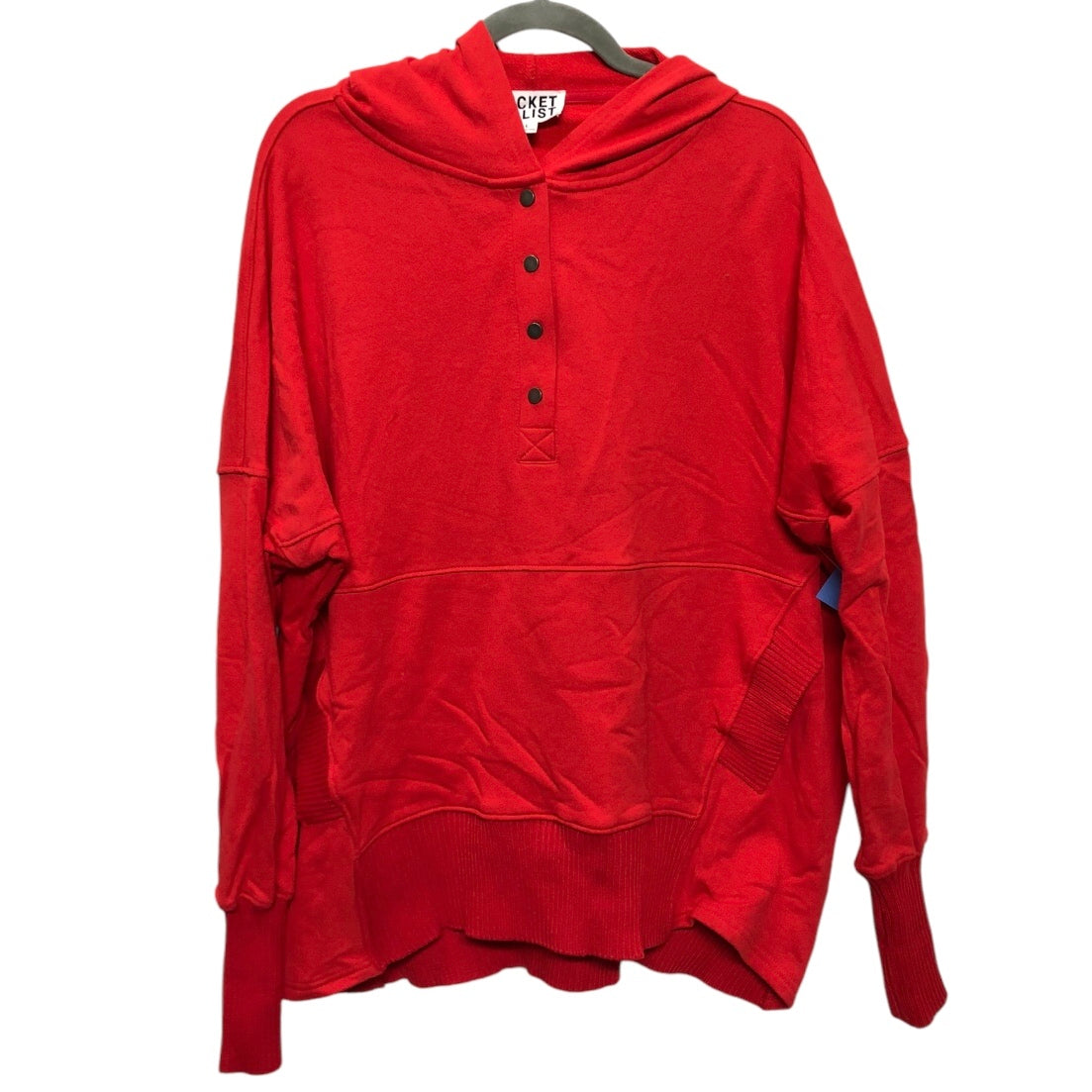 Sweatshirt Hoodie By Clothes Mentor In Red, Size: L