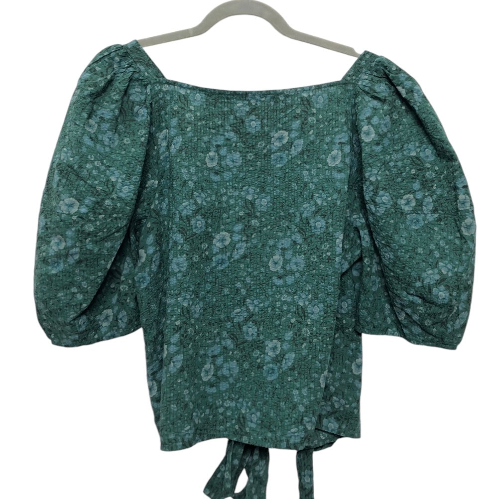 Blouse Short Sleeve By Madewell In Green, Size: L