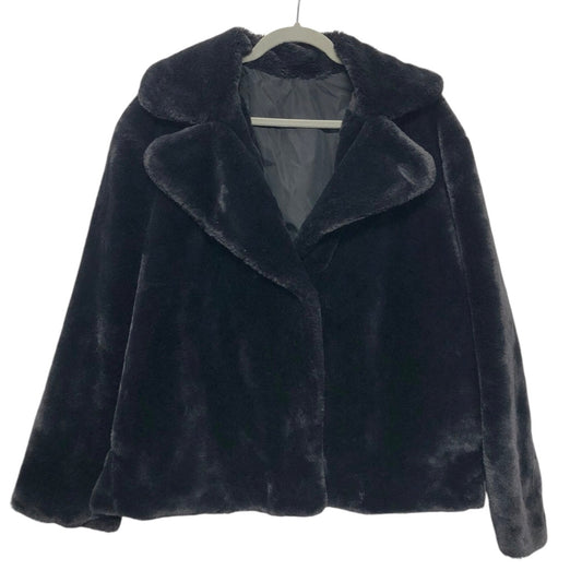 Coat Faux Fur & Sherpa By Nine West Apparel In Black, Size: Xl