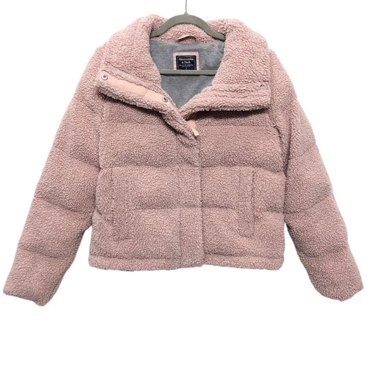 Jacket Faux Fur & Sherpa By Abercrombie And Fitch In Mauve, Size: S