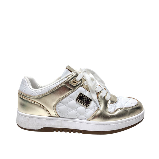 Shoes Sneakers By G By Guess In Gold & White, Size: 8.5