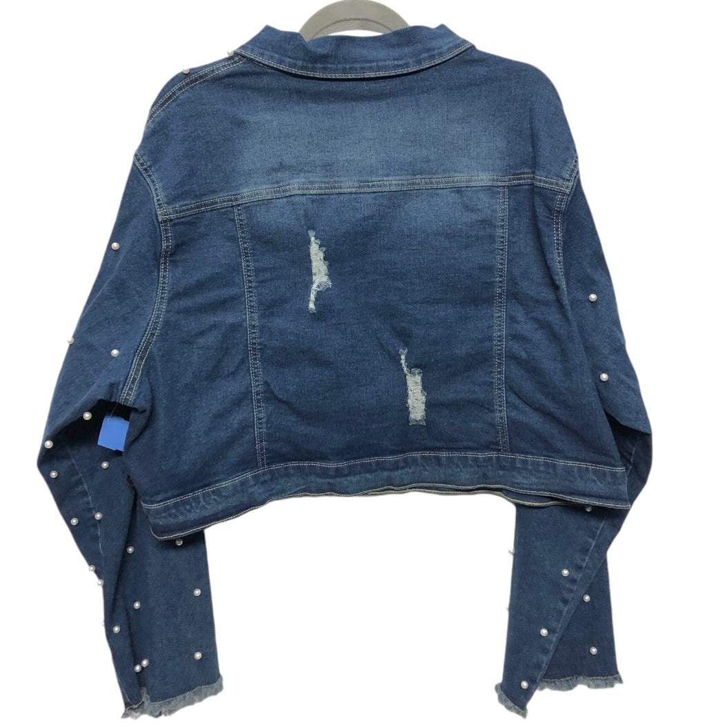 Jacket Denim By Cmf In Blue Denim, Size: 3x