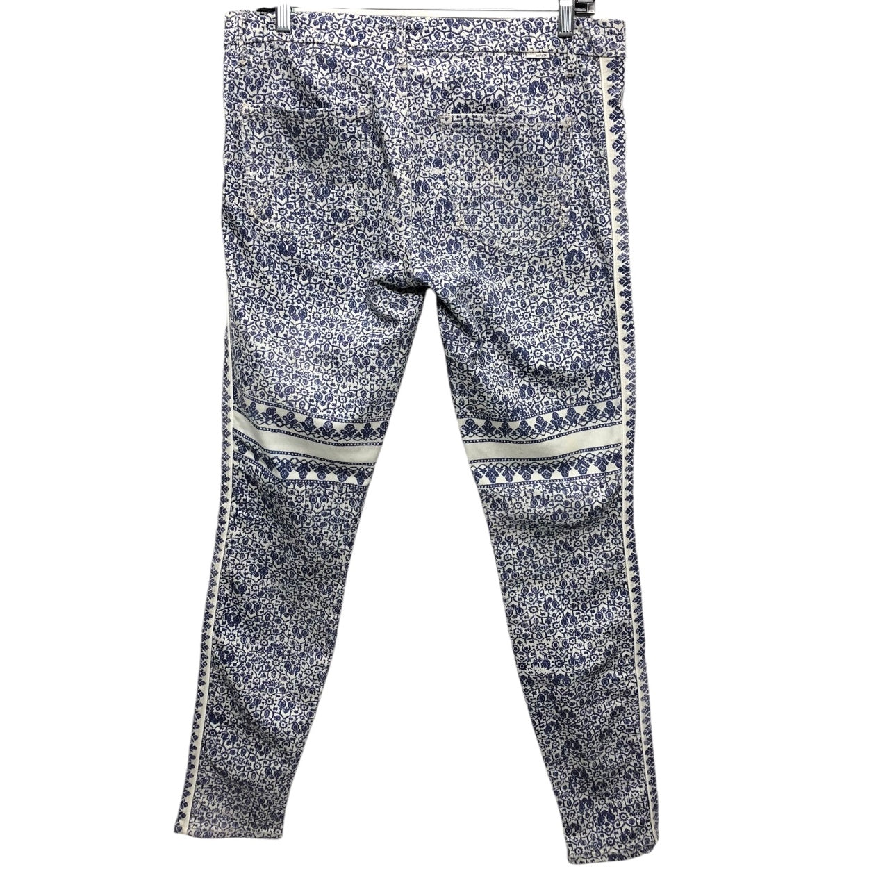 Jeans Skinny By Mother In Blue & White, Size: 8