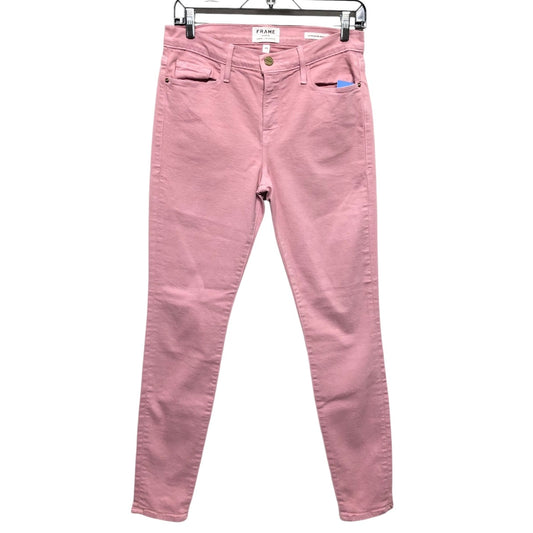 Jeans Skinny By Frame In Pink, Size: 8