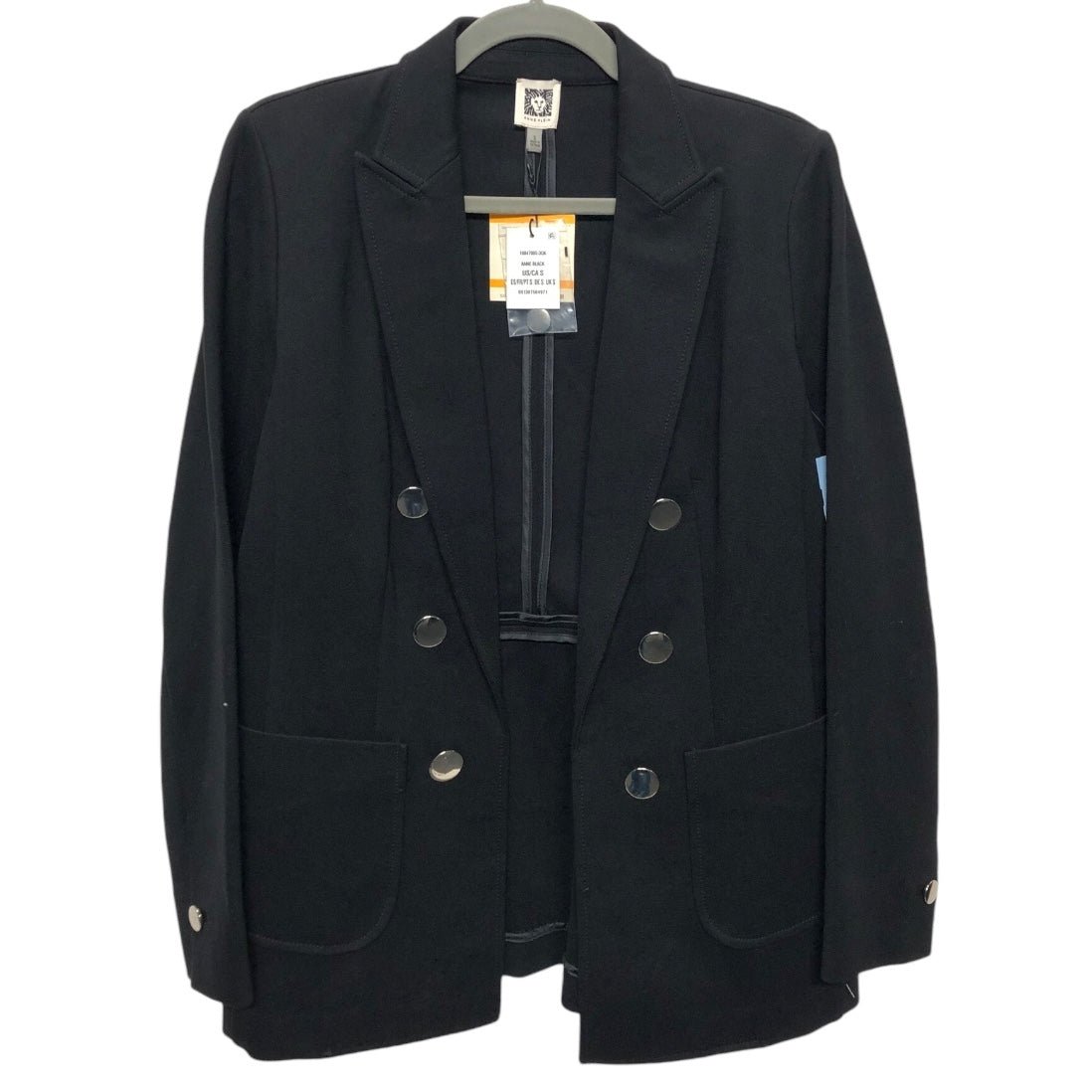 Blazer By Anne Klein In Black & Gold, Size: S